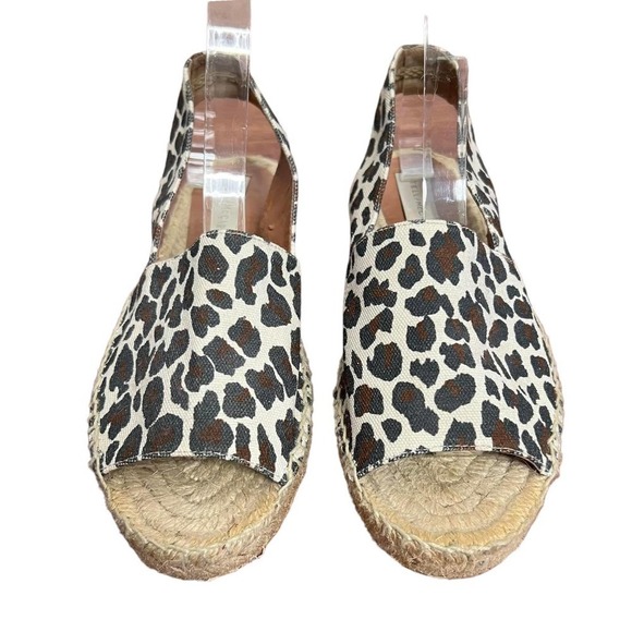 Stella McCartney Espadrilles Leopard Print Open Toe Sling Back Size 36 - Picture 1 of 7